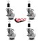 Service Caster 4'' Nylon Swivel 1-1/2'' Expanding Stem Caster Set with Brake, 4PK SCC-EX20S414-NYS-TLB-112-4 - alternate 3